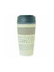 Chic Mic Bioloco Plant Deluxe Tribal Recyclable Glass Thermos Stainless Steel BPA Free 420ml Green