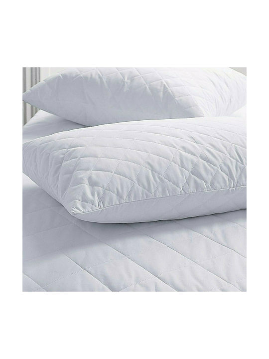 MayHome Schutzkissenbezug-Set Gesteppt White 50x70cm.