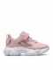 Waterproof Kids Sports Shoes Running with Hoop & Loop Closure Pink White