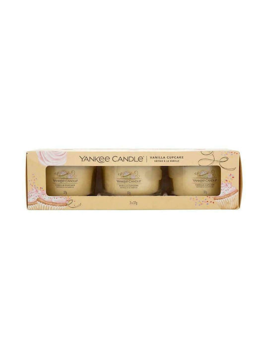 Yankee Candle Lumanare parfumata Borcan Vanilla Cupcake 37gr 3buc