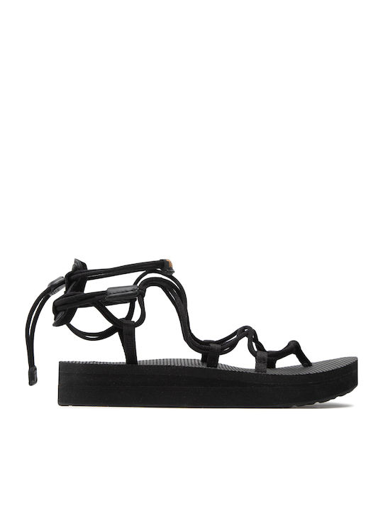 Women's Flat Sandals Flatforms in Black Color