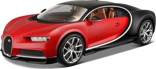 Bburago Bugatti Chiron Toy Car Chiron - Red-Black Scale 1:18 for 3+ Years