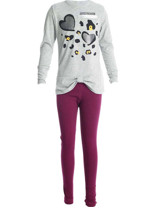 Kinder-Set mit Leggings Winter 2Stück Gray Fashion
