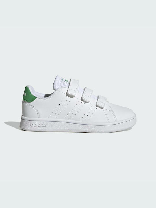 Adidas Παιδικά Sneakers Advantage με Σκρατς Cloud White / Green / Core Black