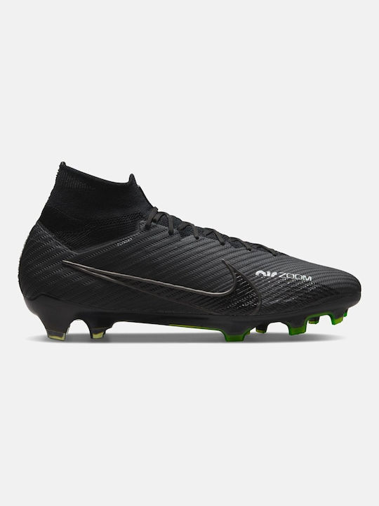 Nike Superfly 9 Elite FG Ψηλά Ποδοσφαιρικά Παπούτσια με Τάπες Black / Summit White / Volt / Dark Smoke Grey