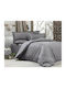 MayHome Bettwäsche-Set Überdoppel 220x240cm. Gray 4Stück