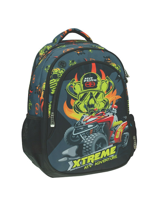 No Fear Extreme Atv School Bag Backpack Elementary, Elementary Multicolored