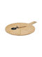 Secret de Gourmet Wooden Pizza Serving Platter with Handle