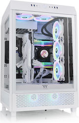 Thermaltake The Tower 500 Gaming Midi Tower Computer Case with Window Panel and RGB Lighting Snow White