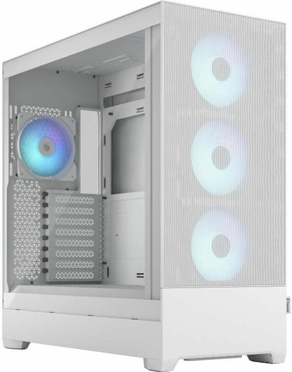 Fractal Design Pop XL Air Gaming Midi Tower Κουτί Υπολογιστή με Πλαϊνό Παράθυρο RGB White TG Clear
