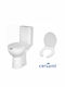 Turavit ENG 1603 + 8004 Accessible Toilet and Flush White