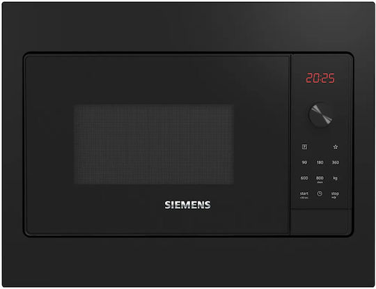 Siemens Iq300 Εντοιχιζόμενος Φούρνος Μικροκυμάτων 20lt Μαύρος