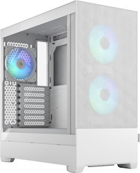 Fractal Design Pop Air Гейминг Midi Tower Компютърна кутия със странично прозорче и RGB осветление RGB White TG Clear Tint