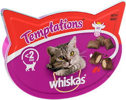 Whiskas Temptations Snack Treats with Calf for Adult Cats 60gr 10200047-6724