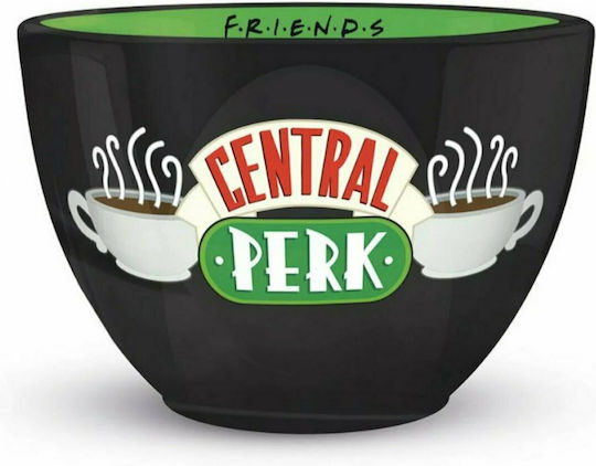 Pyramid Friends TV Servierschüssel Rund Keramik Black mit Durchmesser 13cm