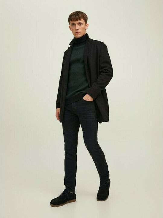 Men's Jeans Pants Elastic with Slim Straight Fit Black