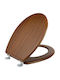 Elvit Wooden Toilet Seat Brown 46cm