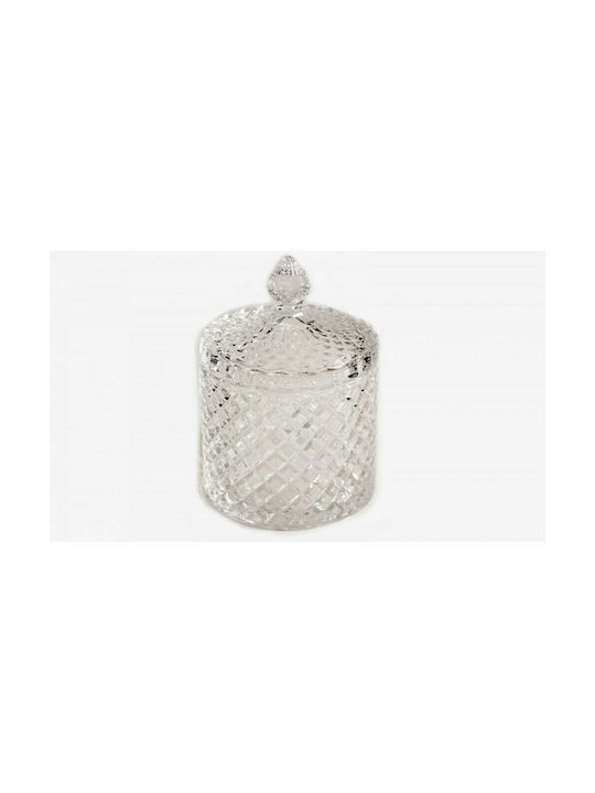 Faitakis Pack Φοντανιέρα Glas mit Deckel 10.5x10.5x17cm Transparent