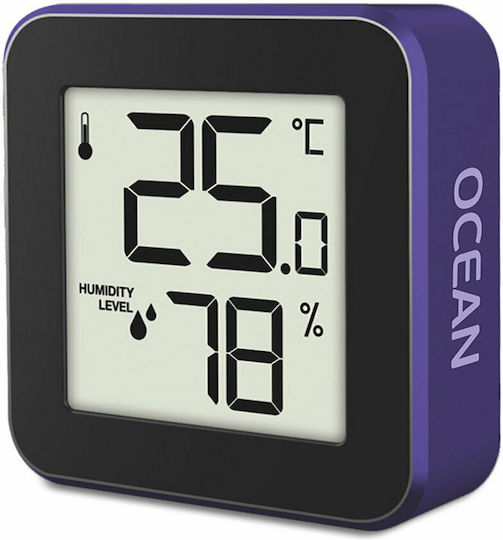 Life Alu Mini Indoor Thermometer & Hygrometer Tabletop / Wall Mounted Ocean