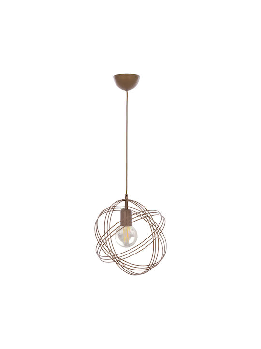 HomeMarkt Pendant Light Single-Light Grid for Socket E27 Bronze