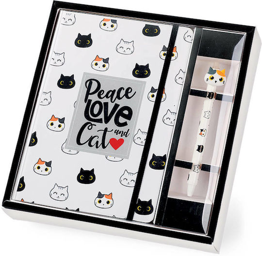 Total Gift Cats Παιδικό Σετ Γραφικής Ύλης με Σημειωματάριο και Στυλό
