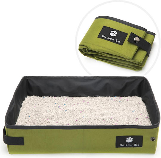 Animal Cat Basin Green Foldable L35 x W45 x H12.5cm Foldable