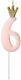 PartyDeco Birthday Candle Number "6" in Pink Co...