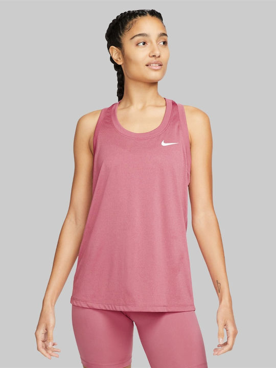 Nike Dri-Fit Αμάνικη Γυναικεία Αθλητική Μπλούζα Ροζ