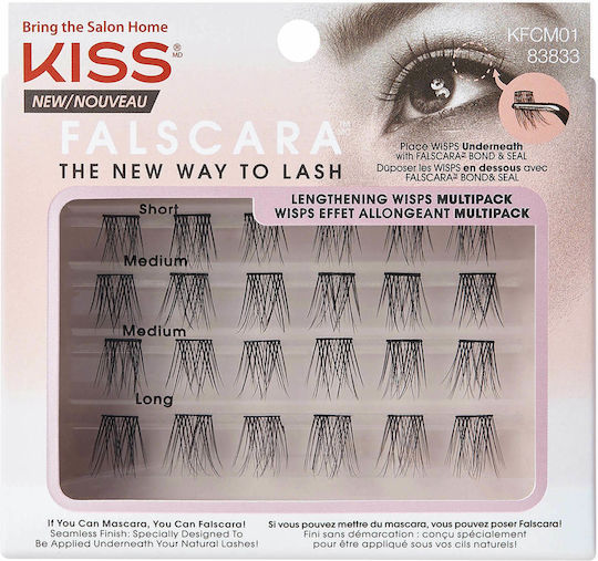 Kiss Falscara Magnetic Individuals Underlashes Lengthening Black 24 Pieces