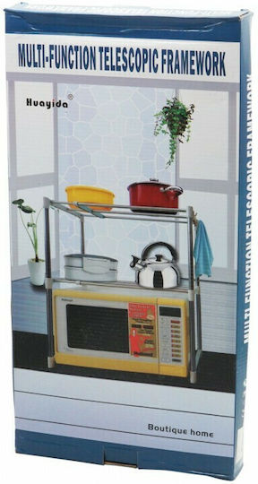 Metallische Basis für Mikrowelle 49,5x25x60,5 cm Silber