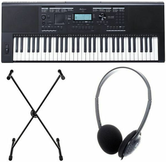 Startone Keybaord MK-400 Set cu 61 Dinamic Taste cu Pupitru Negru