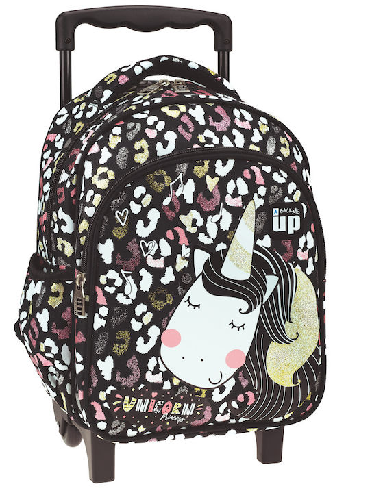 Back Me Up Unicorn Princess School Bag Trolley Kindergarten in Black color