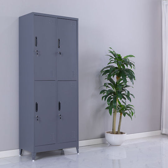 Dulap Metalic 90x45x190cm Antracit Checkmate