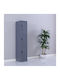 Dulap Metalic cu 3 Dulapuri Antracit Checkmate 38x45x180cm