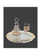 La Vista Σετ Καράφα Γάμου με Ποτήρι Κρασιού Γυάλινο / Κεραμικό 2τμχ