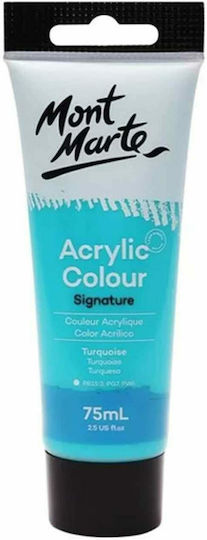 Mont Marte Signature Acrylic Colour Ακρυλικό Χρώμα Ζωγραφικής 22 Turquoise 75ml