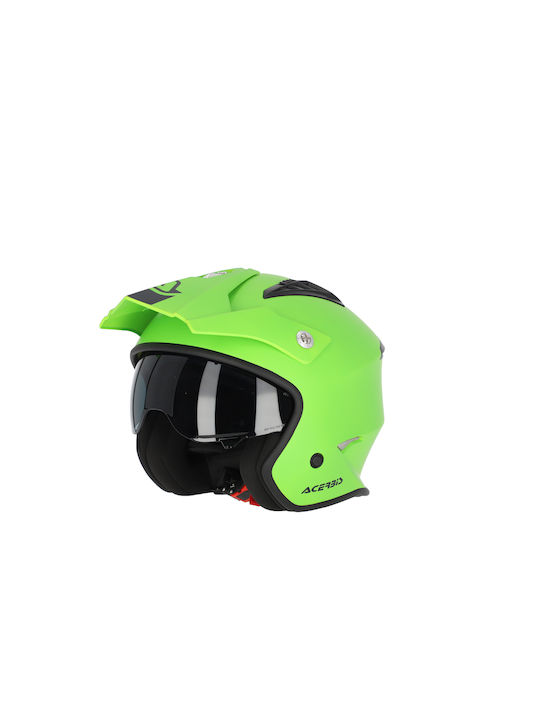 Acerbis Jet Aria Jet Helmet with Sun Visor 1050gr Green 00