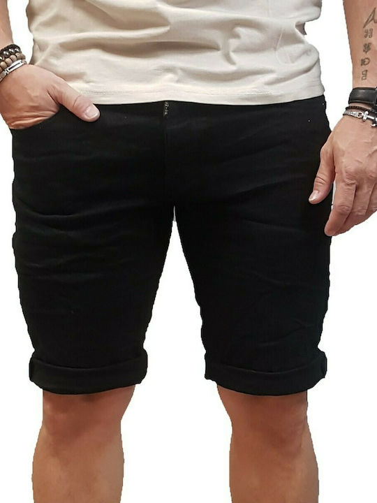 Senior Men's Shorts Jeans Black