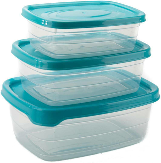 Viosarp Trendy Lunchbox Kunststoff Blau 3Stück