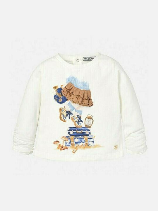 Mayoral Kids' Blouse Long Sleeve Ecru