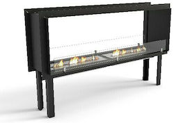 Thermozel 130 97.1734 Boden Innen Bioethanol-Kamin Schwarz 132x35x79.5cm