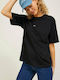 Jack & Jones Damen Sportlich Oversized T-shirt Schwarz