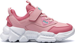 Fila Memory Ruby 2V Kids Sneakers for Girls with Laces & Strap Pink