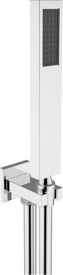 Ottone Meloda Square Built-in Supply & Hand Shower Set for Shower 1 Exit Silver