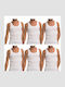 Men's Undershirts Sleeveless in White Color 6Pack