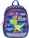 Belmil T-Rex Kiddy School Bag Backpack Elementary, Elementary Blue 12Liters