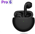 Mini Air Pro 6 In-ear Bluetooth Handsfree Căști cu husă de încărcare Negră