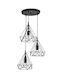 Heronia Dm-02 Pendel 3/l Black Ρυθμιζόμενο Κρεμαστό Φωτιστικό Μαύρο Πλέγμα με Ντουί E27 42x87εκ.