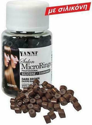 Yanni Extensions Micro Rings Σκούρο Καφέ 500τμχ