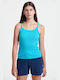 SugarFree Women's Athletic Blouse Sleeveless Turquoise